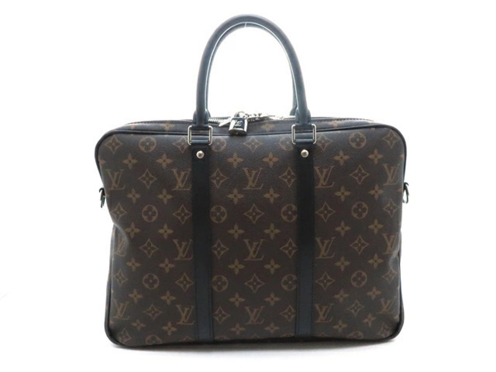 LOUIS VUITTON PDV Monogram Macassar Brown Business Bag